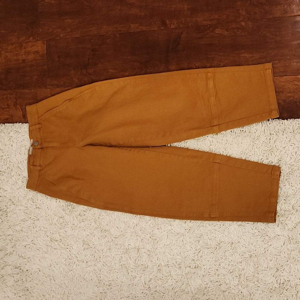 Everlane Straight Leg Pants in Caramel Brown